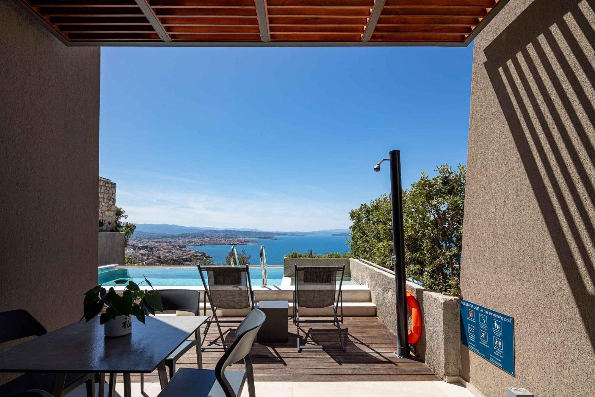 Omnia Luxury Villas - "Heated" Pools & Breathtaking Seaviews! 하니아 외부 사진