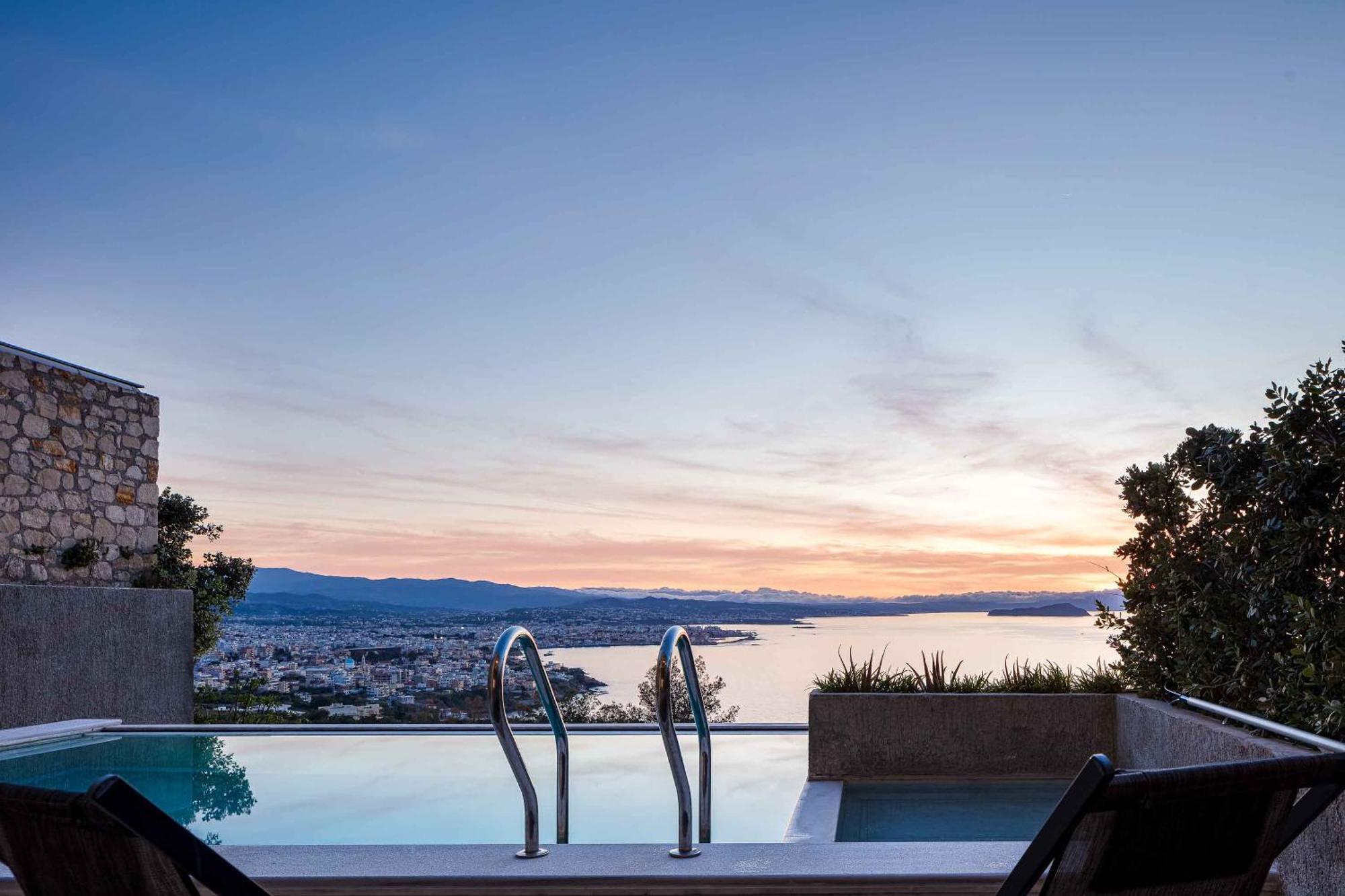 Omnia Luxury Villas - "Heated" Pools & Breathtaking Seaviews! 하니아 외부 사진