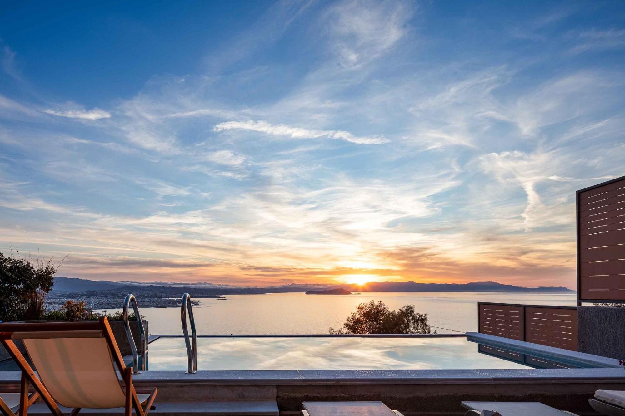 Omnia Luxury Villas - "Heated" Pools & Breathtaking Seaviews! 하니아 외부 사진