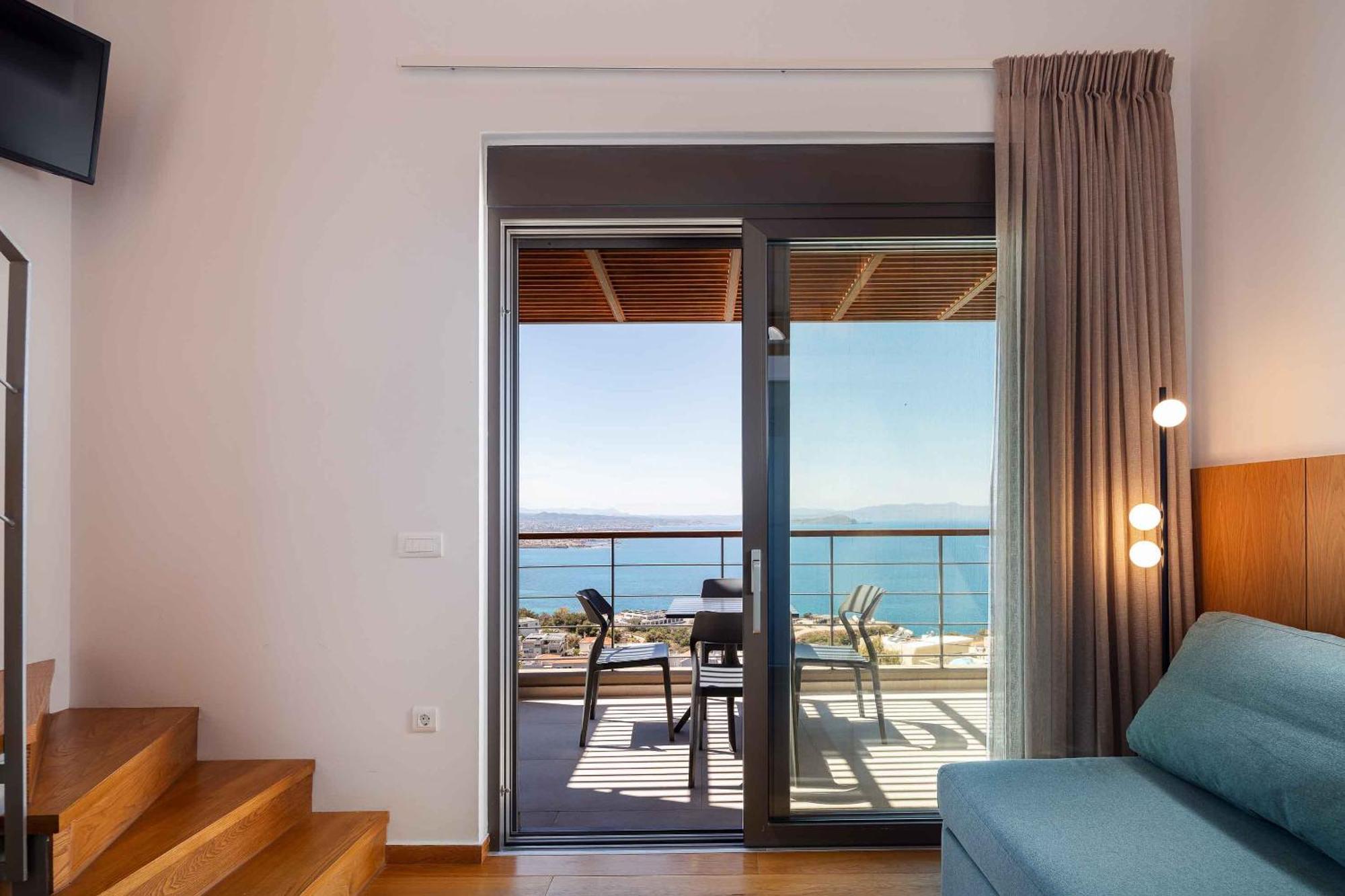 Omnia Luxury Villas - "Heated" Pools & Breathtaking Seaviews! 하니아 객실 사진